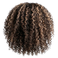 Kinky Curly Half Wig - Blond Highlighted