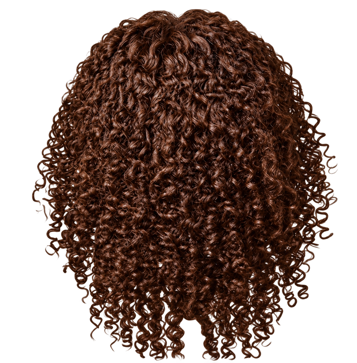 Kinky Curly Half Wig - Chestnut